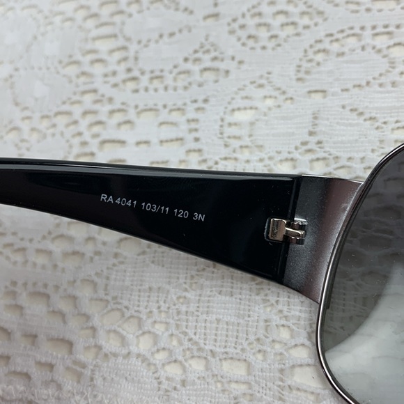 Ralph Lauren Sunglasses Dark with silver trim Designer Logo Stamped Nose Pads - Picture 10 of 16